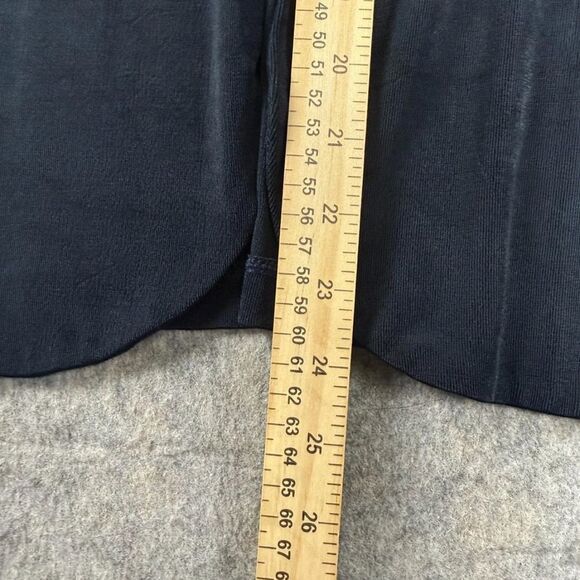 Chico's Travelers Cardigan Sweater Women's 2 Black Acetate Stretch Open Front - Picture 6 of 8